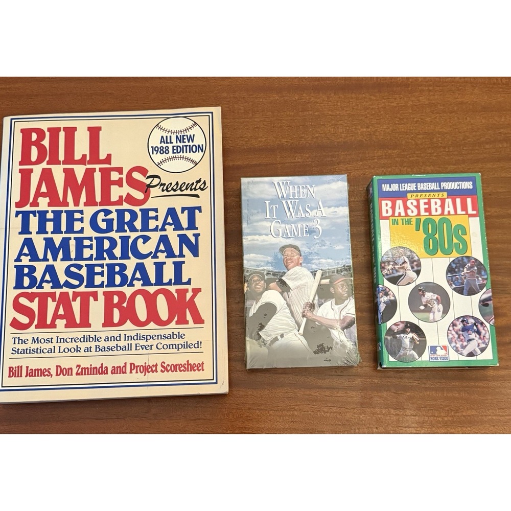 Bill‎ James Stat Book 1988, When It Was a Game 3 VHS, Baseball in the '80's VHS